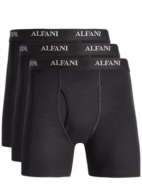 Alfani Men's 4-Pk Moisture-Wicking Cotton Boxer Briefs Deep Black Size XL